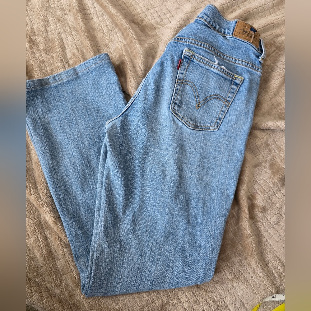* 6‎ Tall Levi's Levis Bootcut Light Wash Denim Jeans Tall 6T Casual Loose Fit